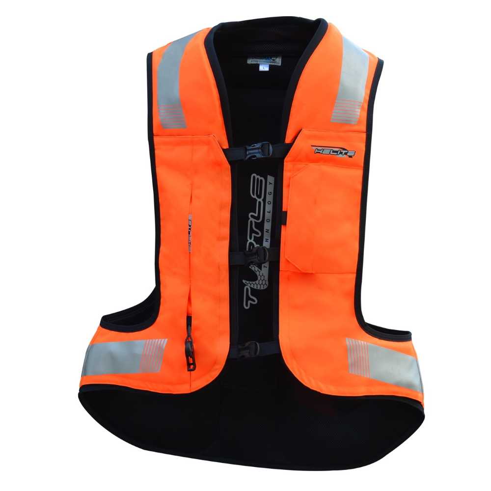 Airbagová vesta Helite Turtle 2 HiVis rozšířená  oranžová  L