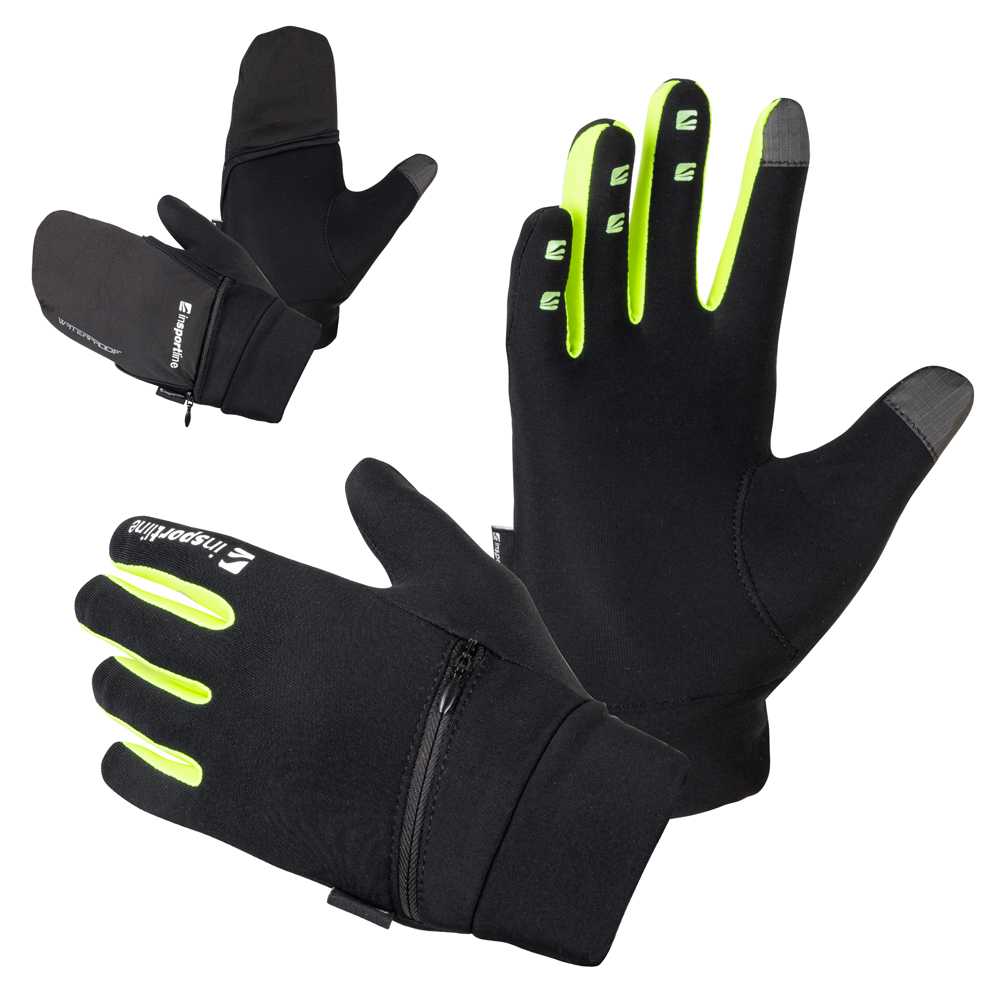 Běžecké rukavice inSPORTline Tibidabo  černá-fluo  XXL