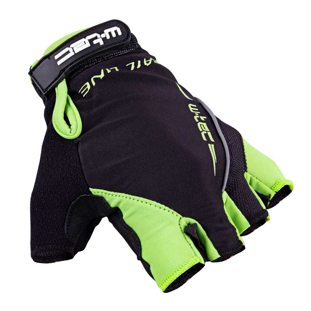 Cyklo rukavice W-TEC Kauzality  černo-zelená  XL