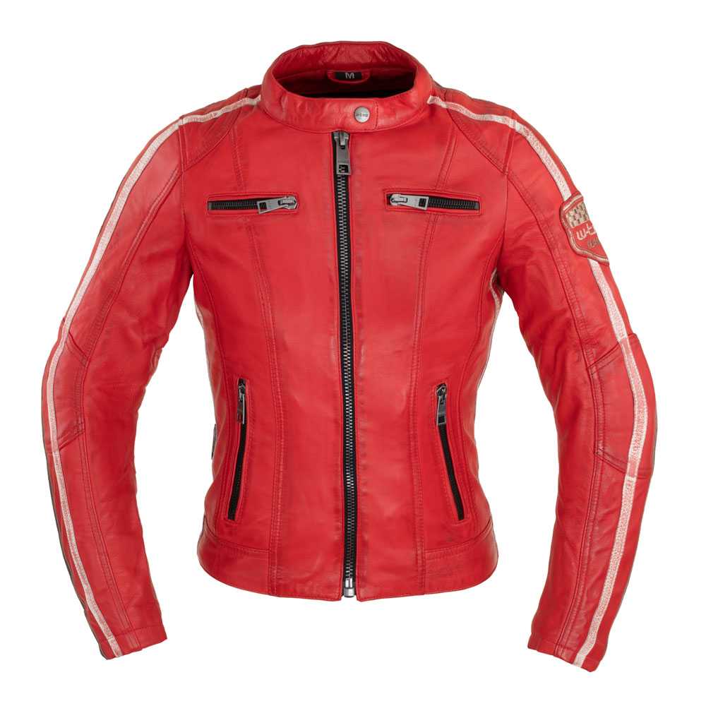 Dámská kožená bunda W-TEC Umana  červená  XL