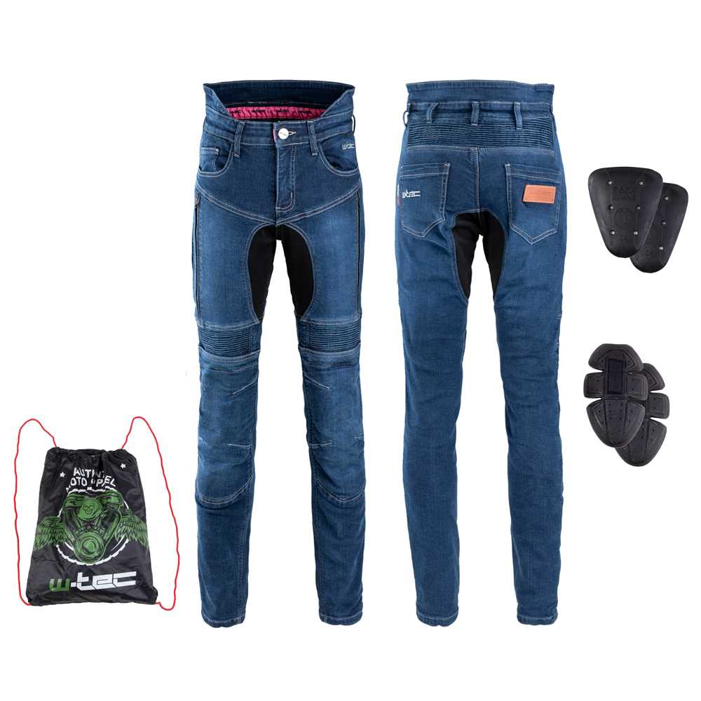 Dámské moto jeansy W-TEC Biterillo Lady  modrá  5XL