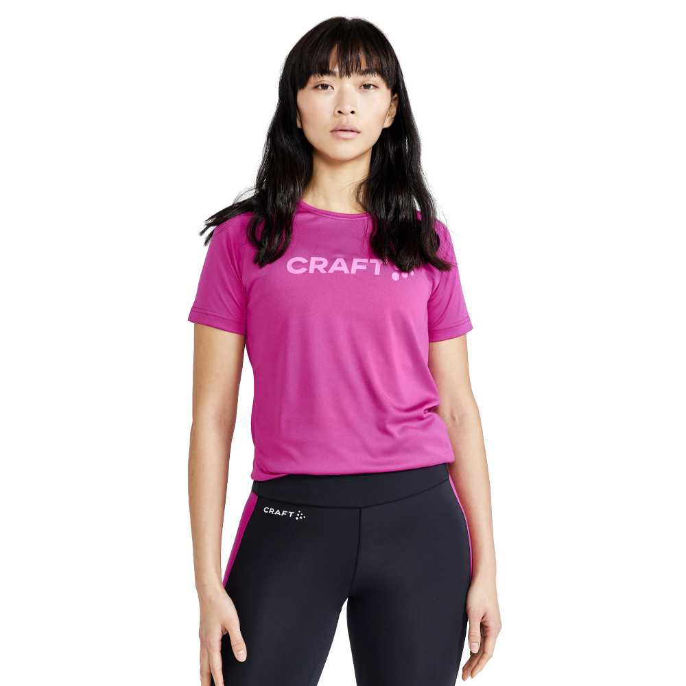 Dámské triko CRAFT CORE Unify Logo  růžová  S