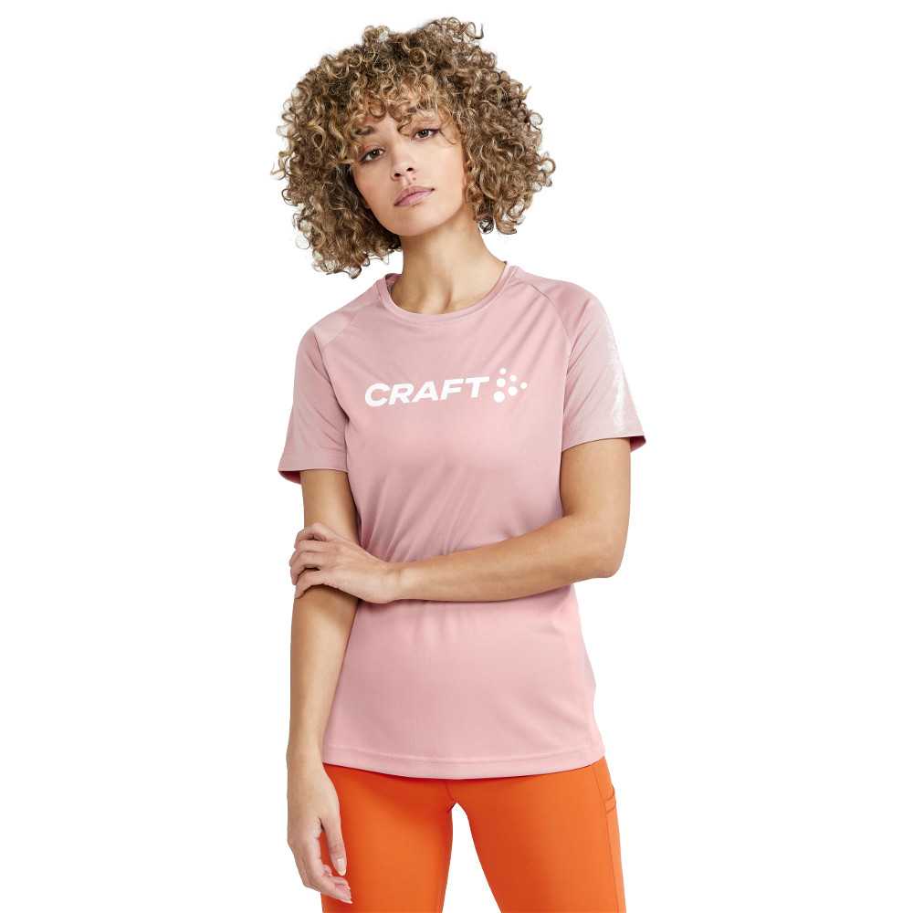 Dámské triko CRAFT CORE Unify Logo  světle růžová  XS