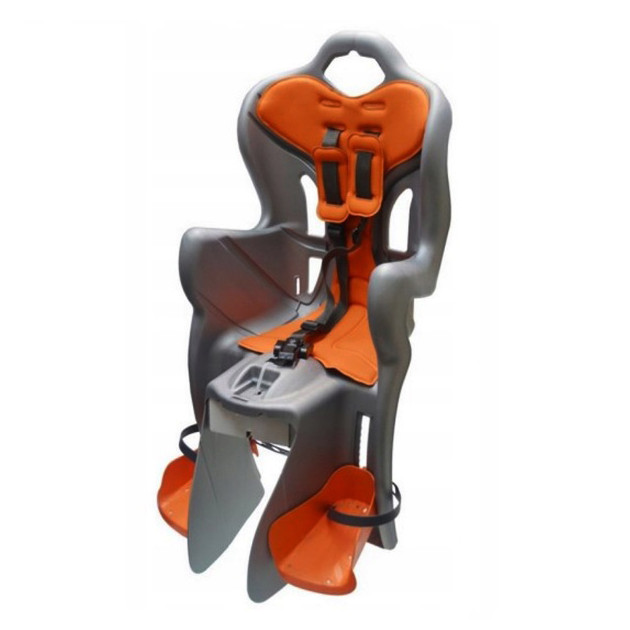 Dětská sedačka na kolo Bellelli B-One Clamp  stříbrná-oranžová