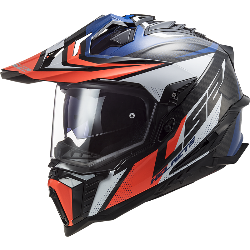 Enduro helma LS2 MX701 Explorer C Focus  Gloss Blue White Red