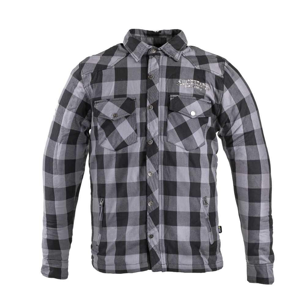 Flanelová košile W-TEC Black Heart Reginald s aramidem  šedo-černá
