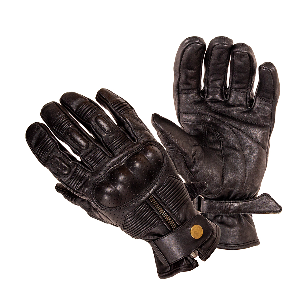 Kožené letní moto rukavice B-STAR Prelog  černá  3XL