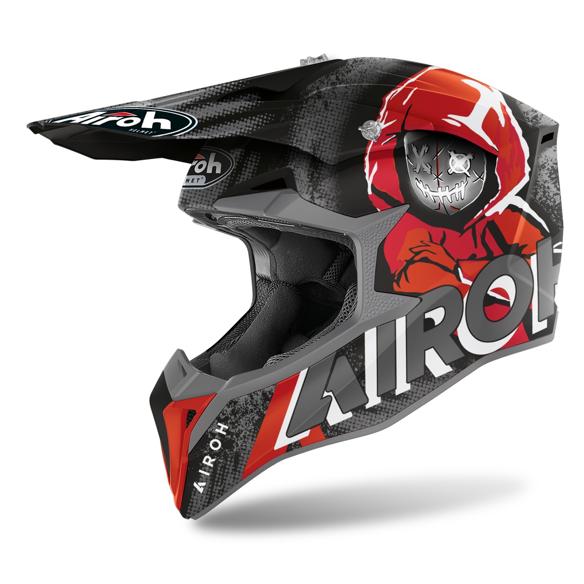 Moto přilba Airoh Wraap Alien červená matná 2022  XL (61-62)