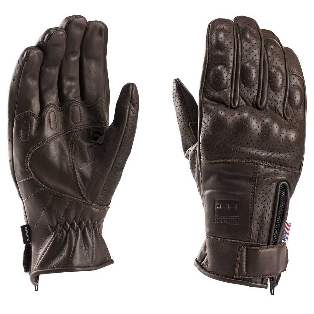 Moto rukavice Blauer Combo Dark Brown  tmavě hnědá  L