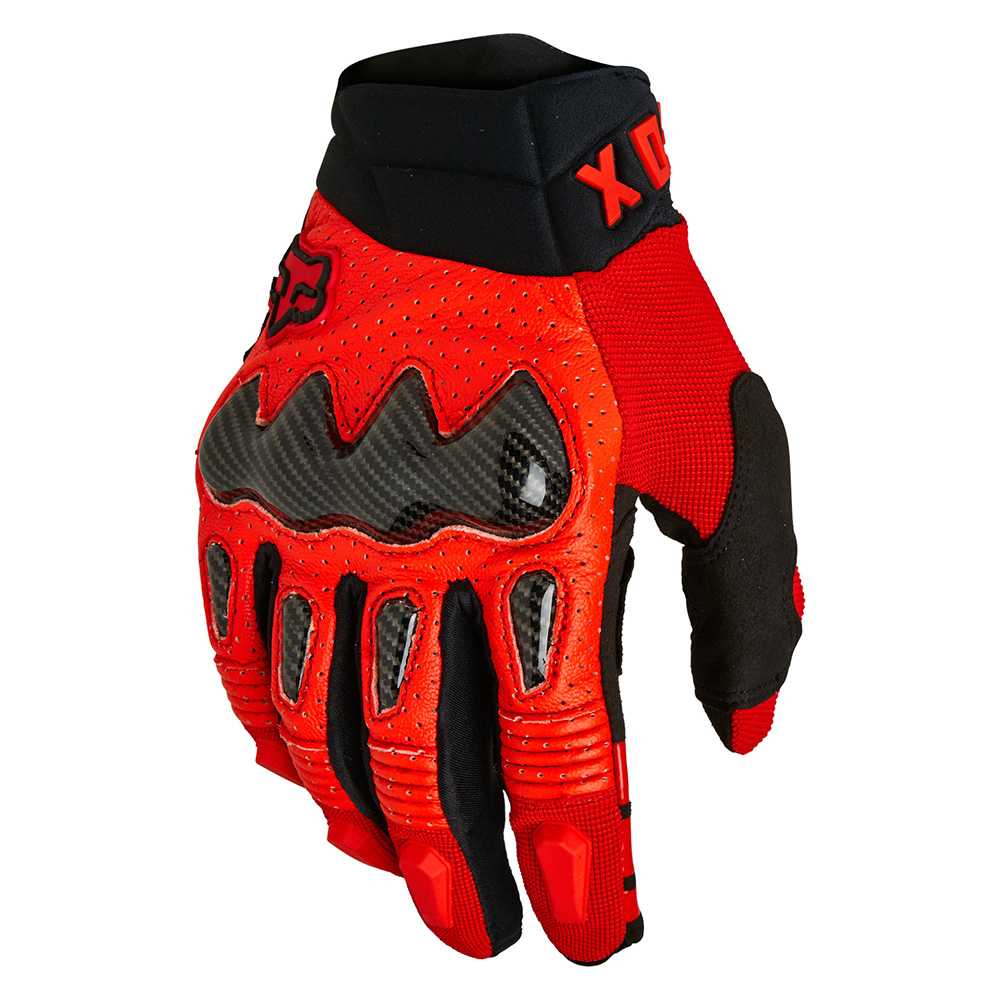 Motokrosové rukavice FOX Bomber Ce Fluo Red MX22  fluo červená  M