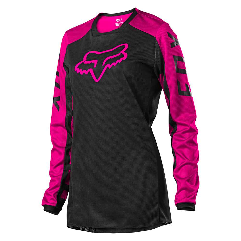 Motokrosový dres FOX 180 Djet Black pink MX22  černá/růžová  S