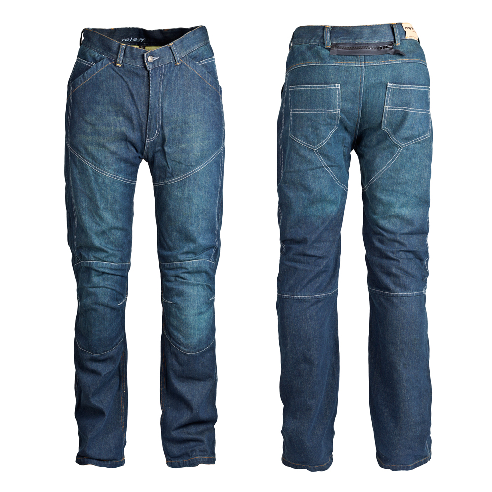 Pánské jeansové moto kalhoty ROLEFF Aramid  modrá  34/L