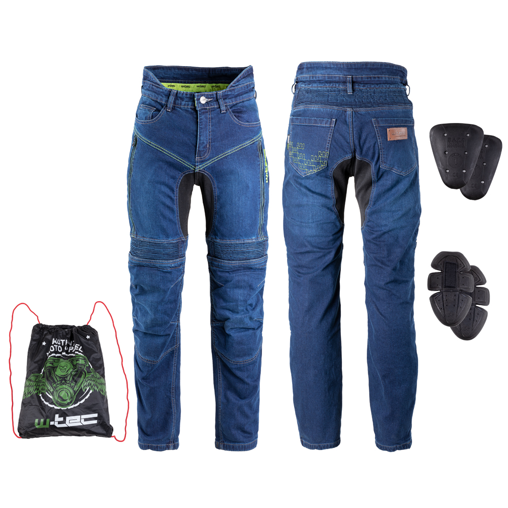 Pánské moto jeansy W-TEC Biterillo  modrá  5XL