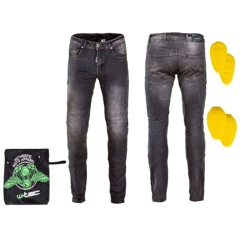 Pánské moto jeansy W-TEC Kancelor  šedá  3XL