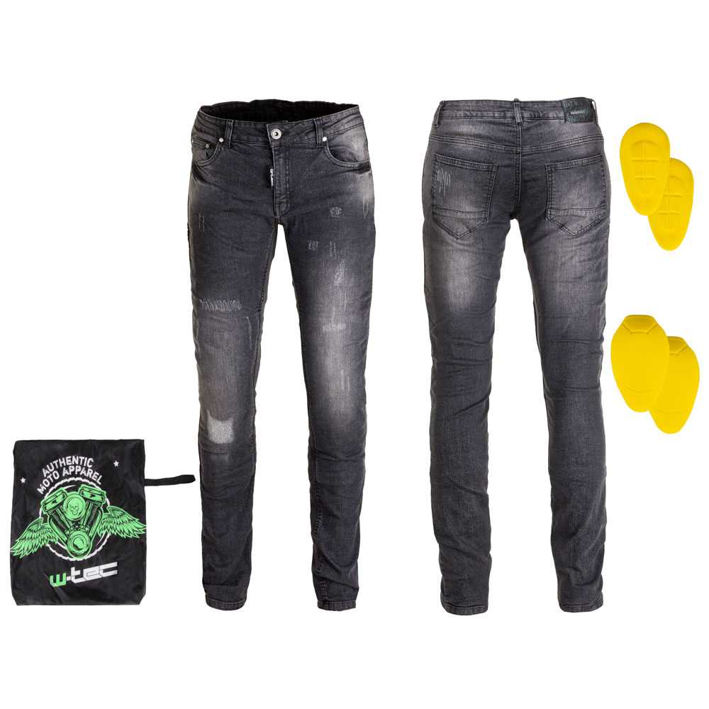 Pánské moto jeansy W-TEC Komaford  tmavě šedá  XL