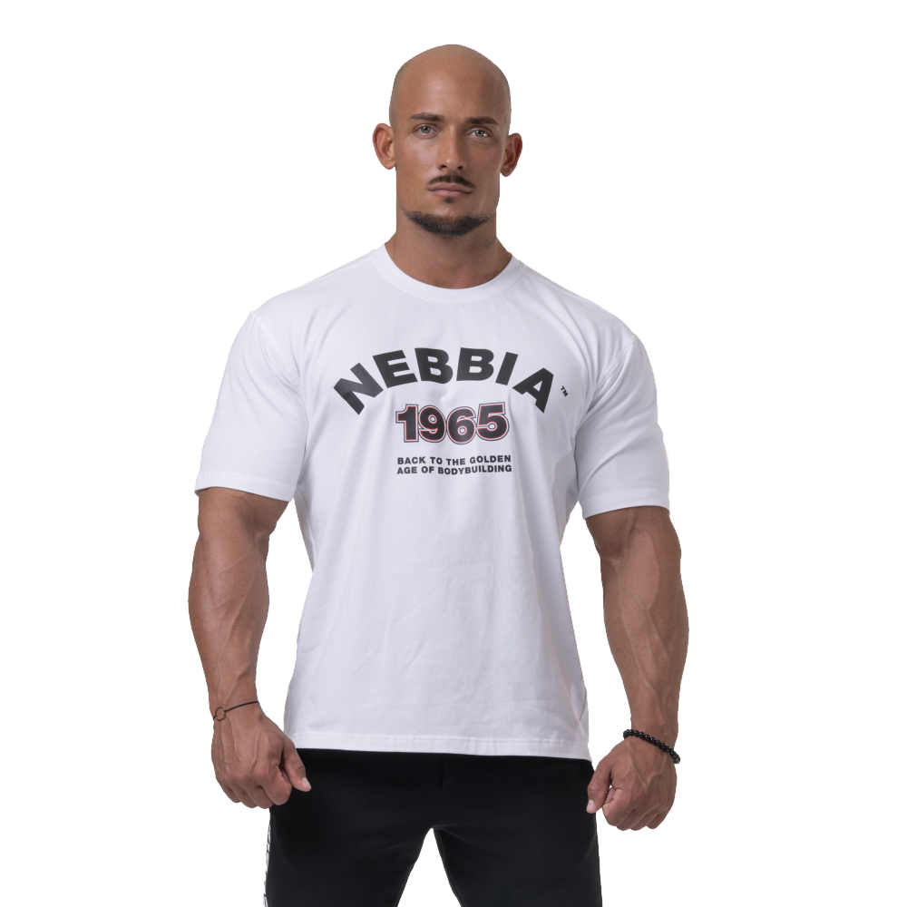 Pánské tričko Nebbia Golden Era 192  White  XL