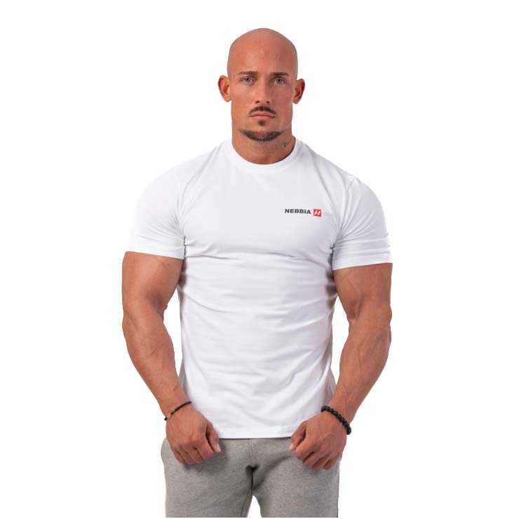 Pánské tričko Nebbia Minimalist Logo 291  White  XXL