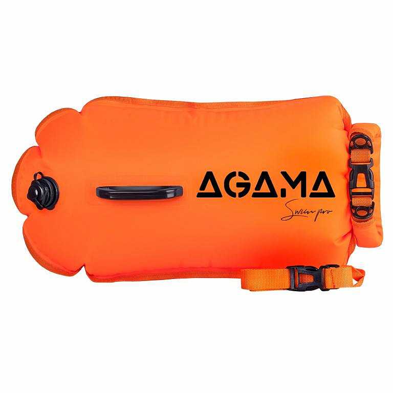 Plavecká bójka a suchý vak Agama SWIM PRO 28 L  oranžová
