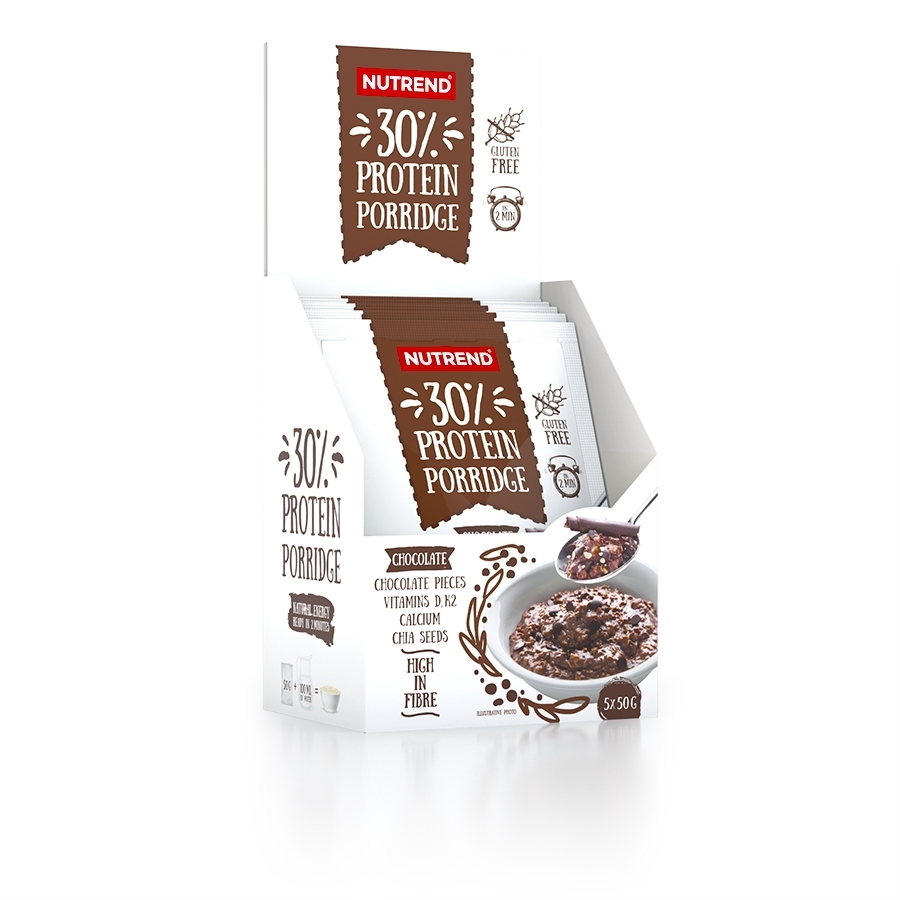Proteinová ovesná kaše Nutrend Protein Porridge 5x50g  čokoláda