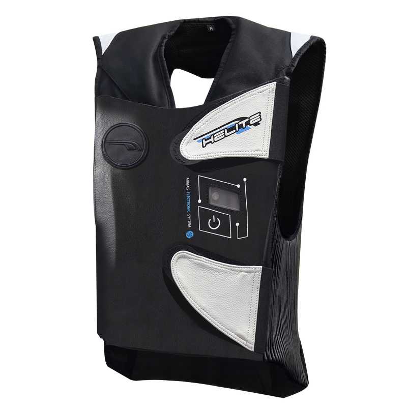 Závodní airbagová vesta Helite e-GP Air  černo-bílá  L