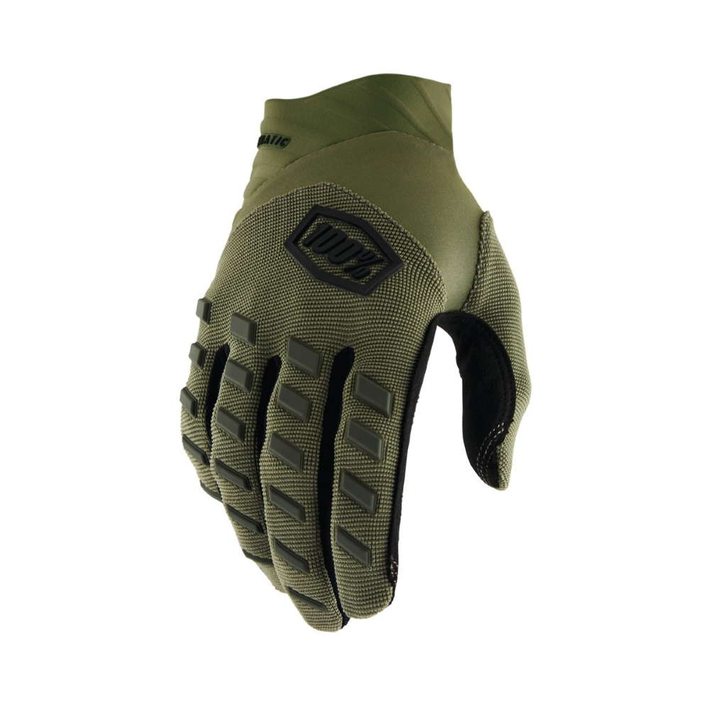 Motokrosové rukavice 100% Airmatic army zelená  L  army zelená
