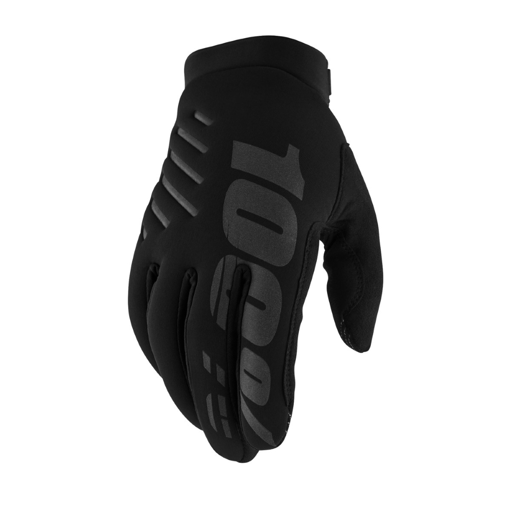 Pánské motokrosové rukavice 100% Brisker černá  černá  M