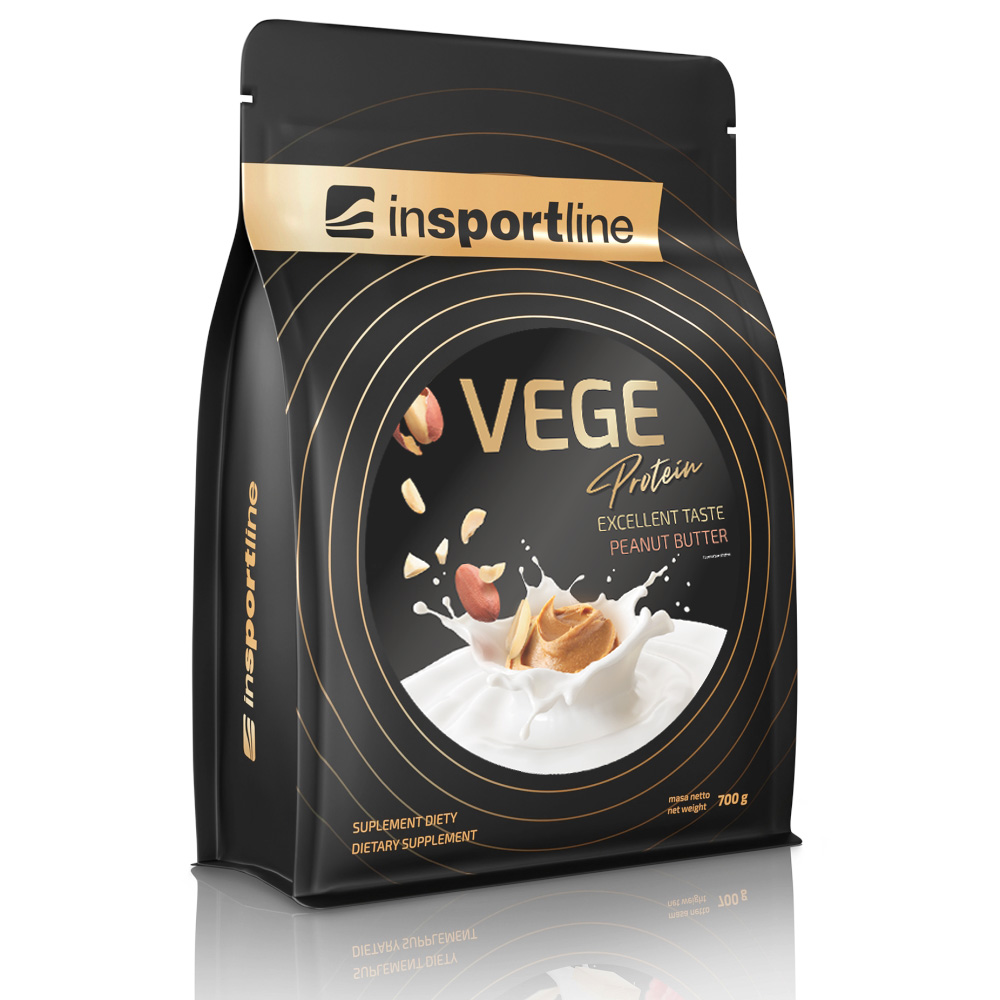 Doplněk stravy inSPORTline VEGE Protein 700g  arašídové máslo