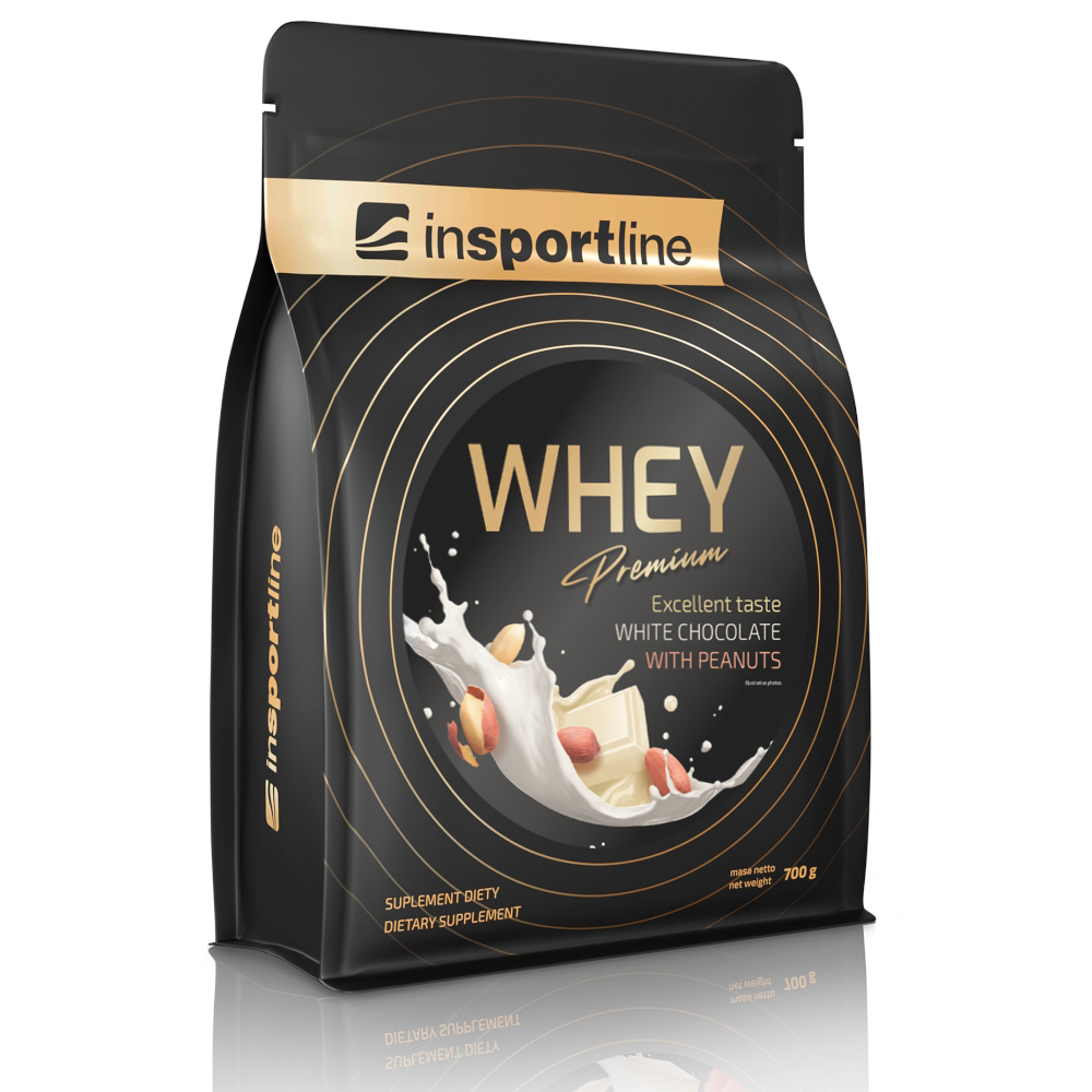 Doplněk stravy inSPORTline WHEY Premium Protein 700g  bílá čokoláda s arašídy