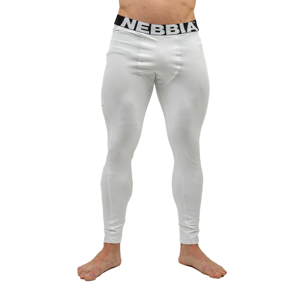 Pánské legíny s kapsou Nebbia Discipline 708  White  XL