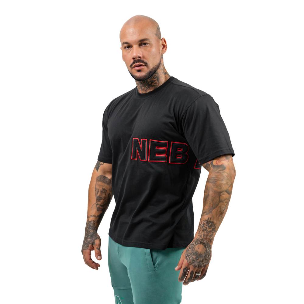 Tričko s krátkým rukávem Nebbia Dedication 709  Black  XXL