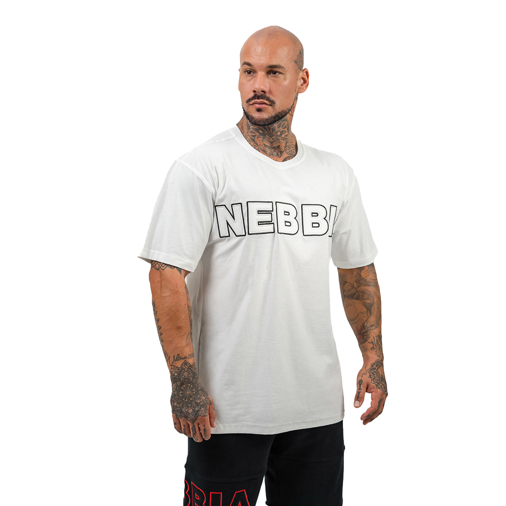 Tričko s krátkým rukávem Nebbia Legacy 711  White  XL